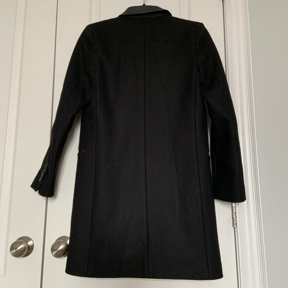 Women's The Kooples Black Wool Cashmere Blend Structured Coat Size 36 - Picture 13 of 16